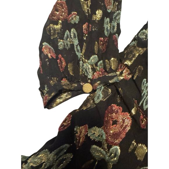 Veronica Beard robin dress size 8 holiday black floral - NWT - Picture 4 of 15